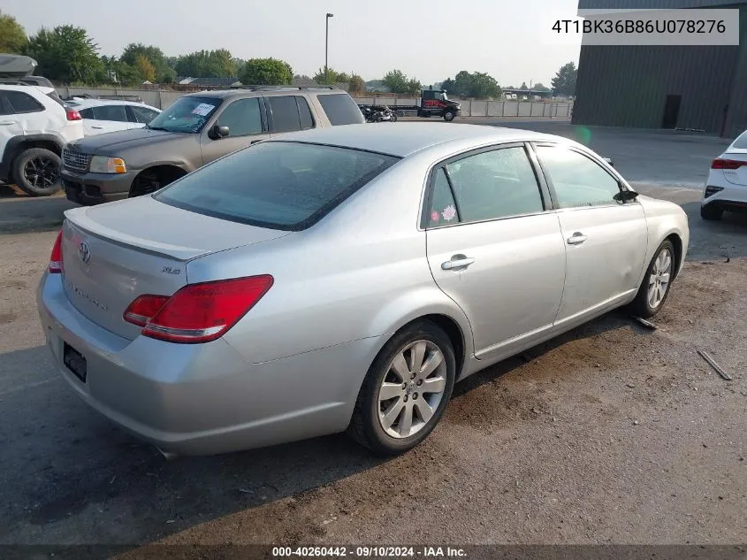 4T1BK36B86U078276 2006 Toyota Avalon Xls