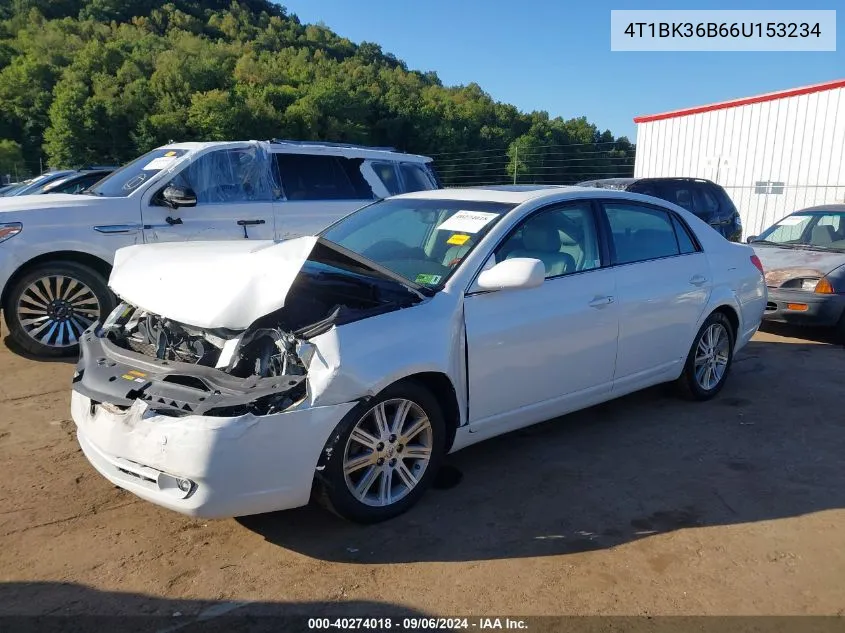 2006 Toyota Avalon Xl/Xls/Touring/Limited VIN: 4T1BK36B66U153234 Lot: 40274018