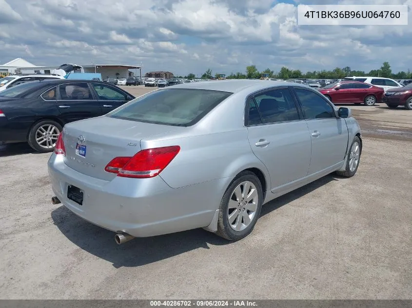 2006 Toyota Avalon Xls VIN: 4T1BK36B96U064760 Lot: 40286702