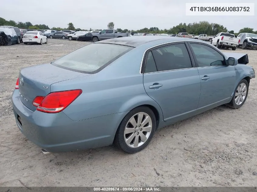 2006 Toyota Avalon Xl/Xls/Touring/Limited VIN: 4T1BK36B66U083752 Lot: 40289674