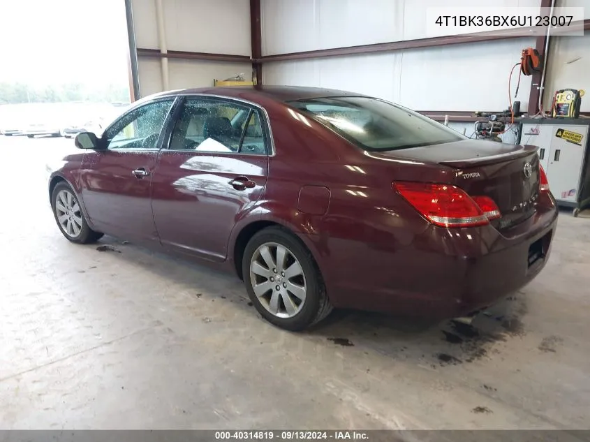 2006 Toyota Avalon Xl/Xls/Touring/Limited VIN: 4T1BK36BX6U123007 Lot: 40314819