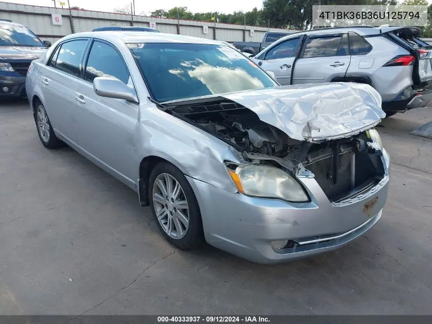 2006 Toyota Avalon Limited VIN: 4T1BK36B36U125794 Lot: 40333937