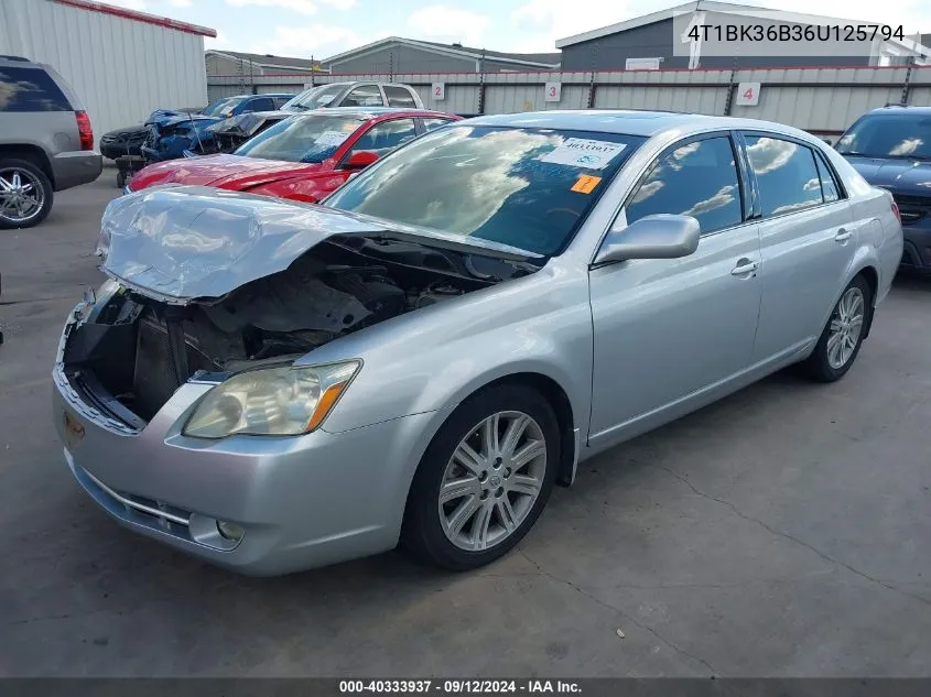 2006 Toyota Avalon Limited VIN: 4T1BK36B36U125794 Lot: 40333937