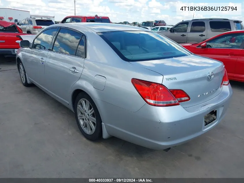 2006 Toyota Avalon Limited VIN: 4T1BK36B36U125794 Lot: 40333937