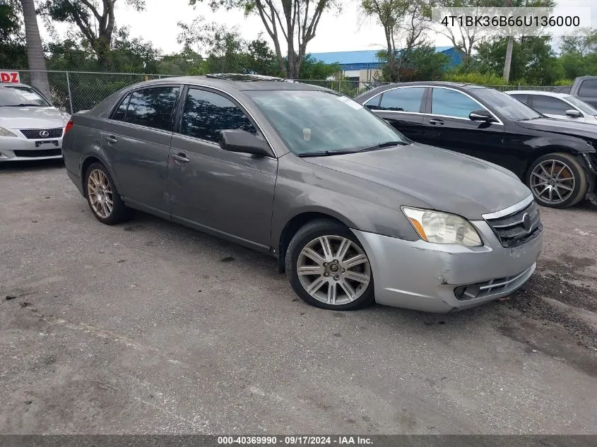 2006 Toyota Avalon Limited VIN: 4T1BK36B66U136000 Lot: 40369990