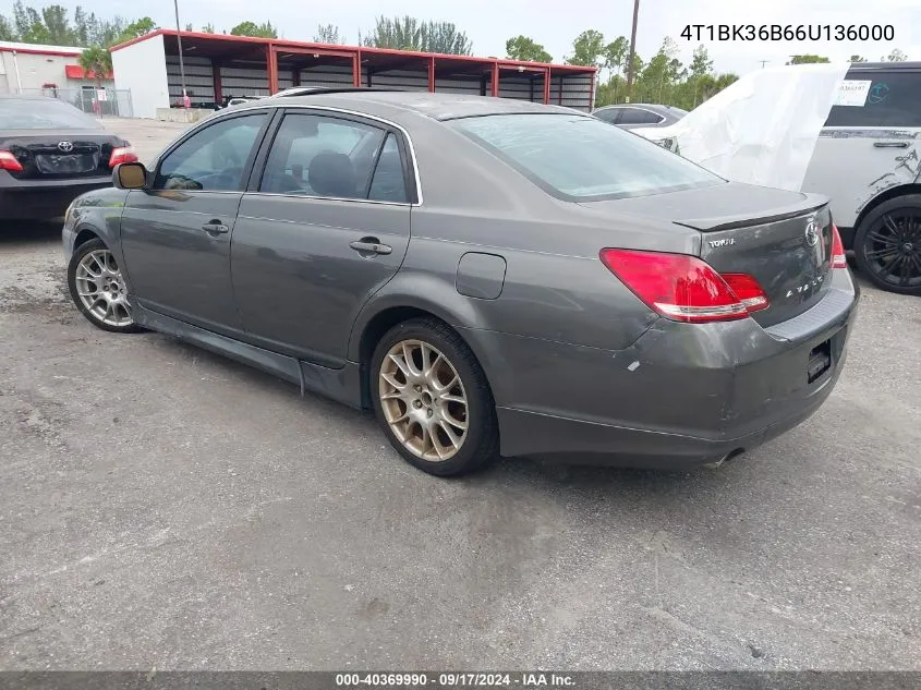 2006 Toyota Avalon Limited VIN: 4T1BK36B66U136000 Lot: 40369990