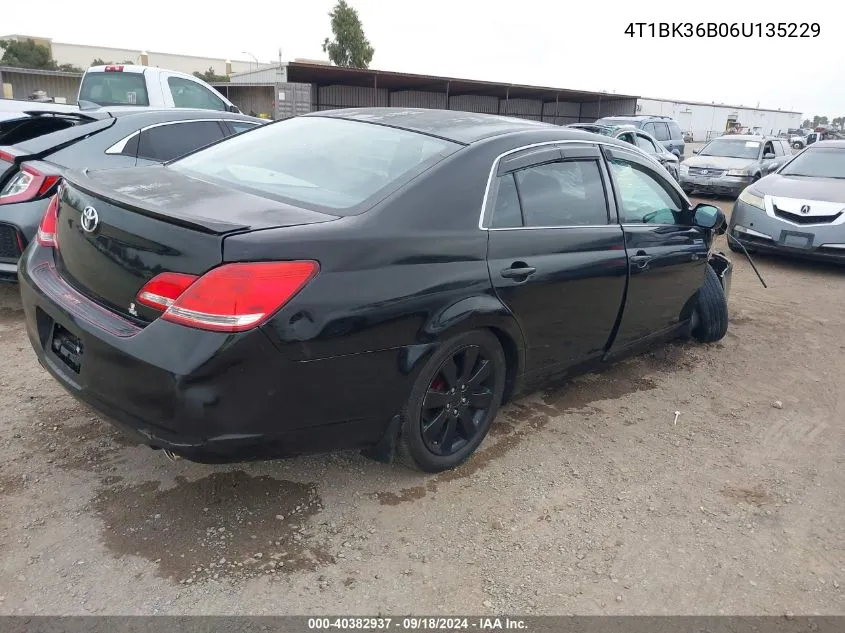 2006 Toyota Avalon Touring VIN: 4T1BK36B06U135229 Lot: 40382937