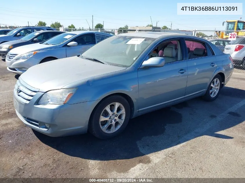 2006 Toyota Avalon Limited VIN: 4T1BK36B86U113091 Lot: 40408732