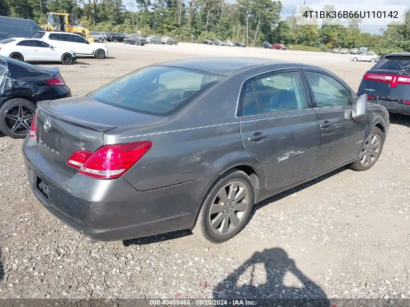 2006 Toyota Avalon Touring VIN: 4T1BK36B66U110142 Lot: 40409465