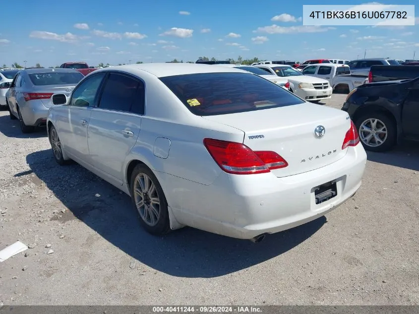 2006 Toyota Avalon Xl/Xls/Touring/Limited VIN: 4T1BK36B16U067782 Lot: 40411244