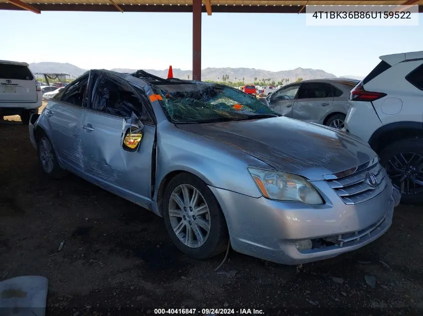 2006 Toyota Avalon Xl/Xls/Touring/Limited VIN: 4T1BK36B86U159522 Lot: 40416847