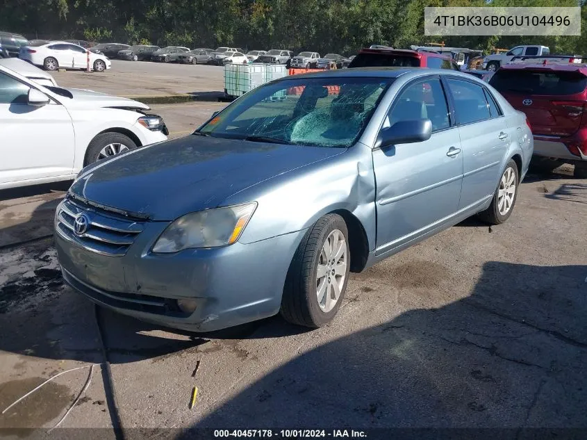 2006 Toyota Avalon Xls VIN: 4T1BK36B06U104496 Lot: 40457178