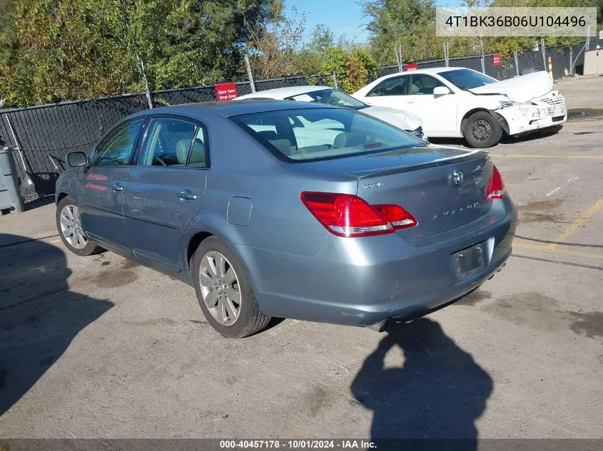 2006 Toyota Avalon Xls VIN: 4T1BK36B06U104496 Lot: 40457178