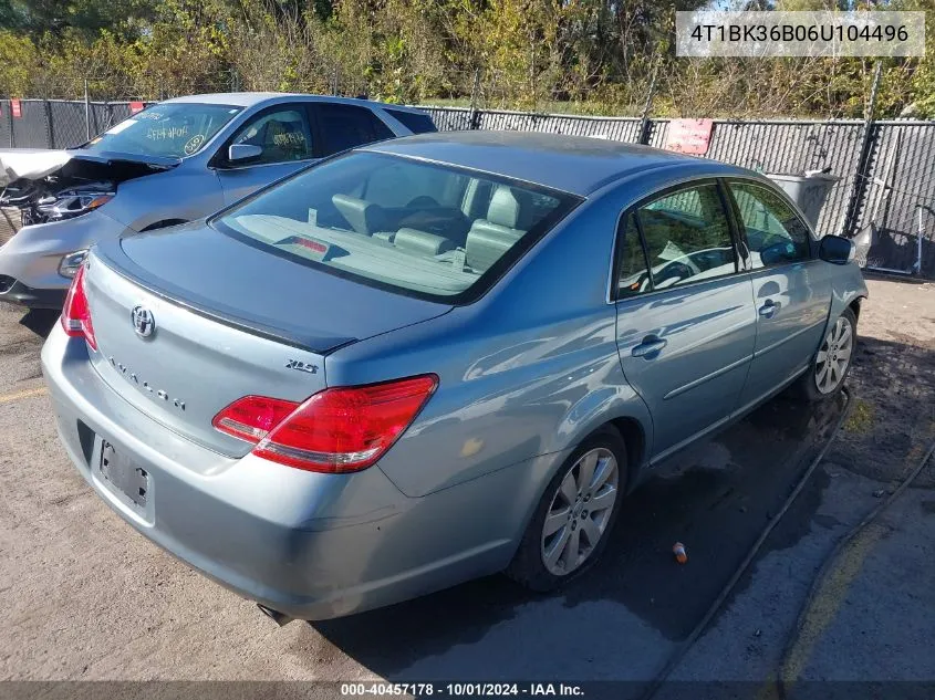 2006 Toyota Avalon Xls VIN: 4T1BK36B06U104496 Lot: 40457178