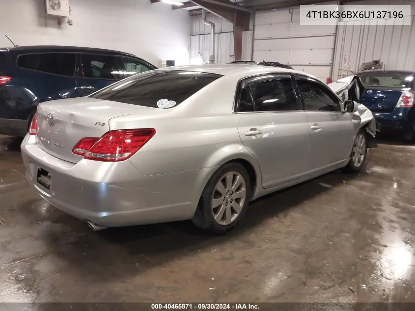 2006 Toyota Avalon Xls VIN: 4T1BK36BX6U137196 Lot: 40465871