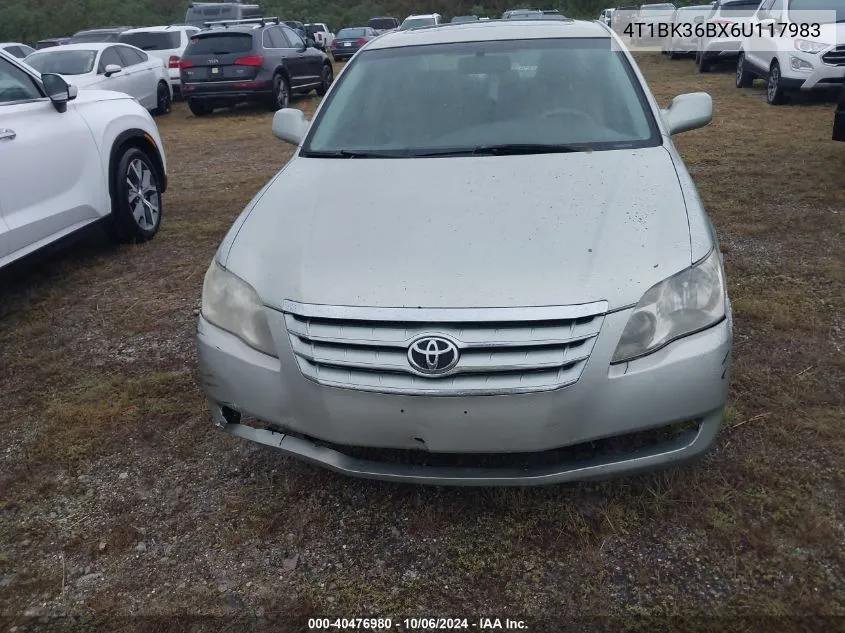 2006 Toyota Avalon Xls VIN: 4T1BK36BX6U117983 Lot: 40476980