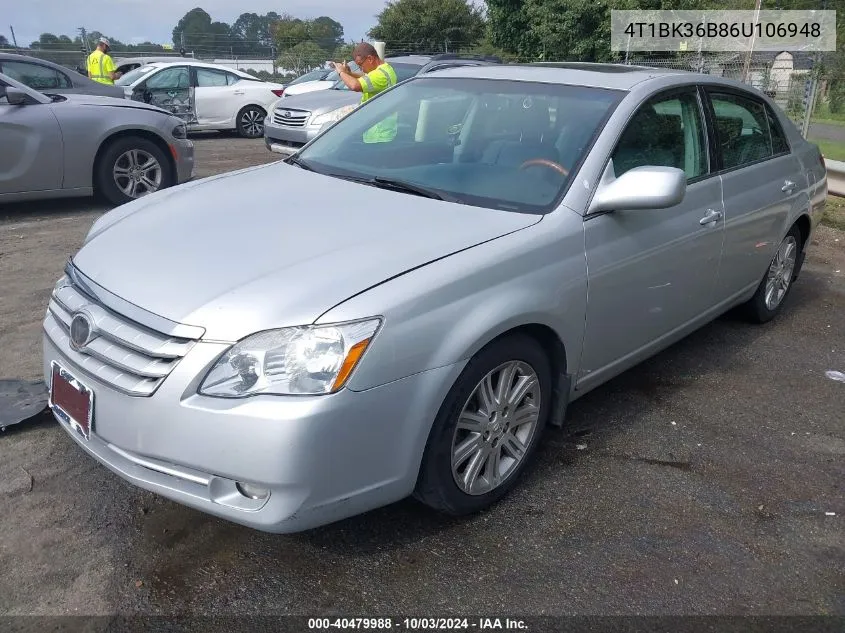 2006 Toyota Avalon Limited VIN: 4T1BK36B86U106948 Lot: 40479988