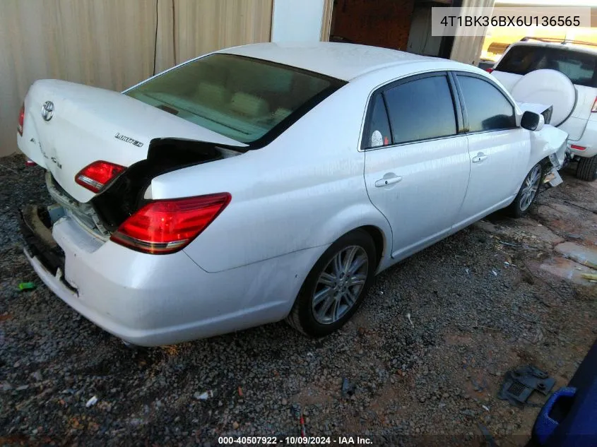 2006 Toyota Avalon Xl/Xls/Touring/Limited VIN: 4T1BK36BX6U136565 Lot: 40507922