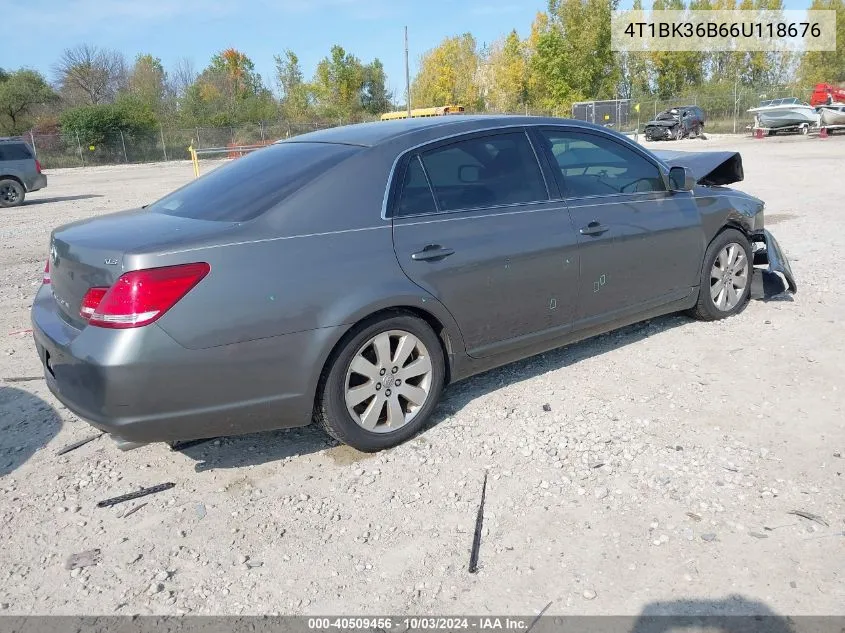 2006 Toyota Avalon Xls VIN: 4T1BK36B66U118676 Lot: 40509456