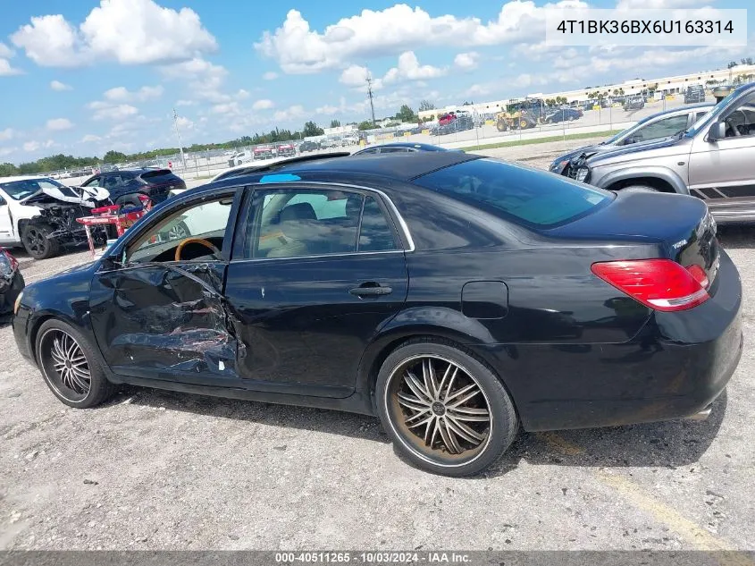 2006 Toyota Avalon Limited VIN: 4T1BK36BX6U163314 Lot: 40511265