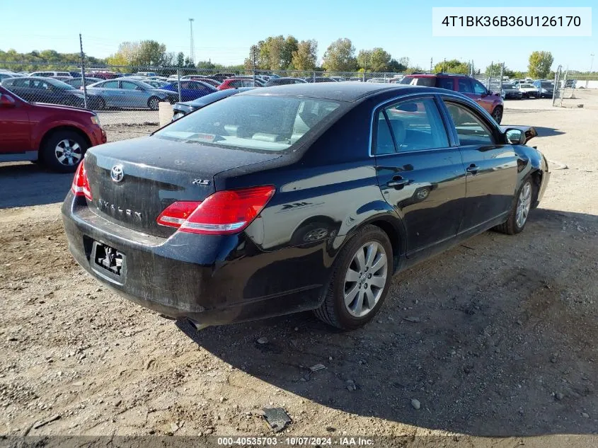 2006 Toyota Avalon Xls VIN: 4T1BK36B36U126170 Lot: 40535703