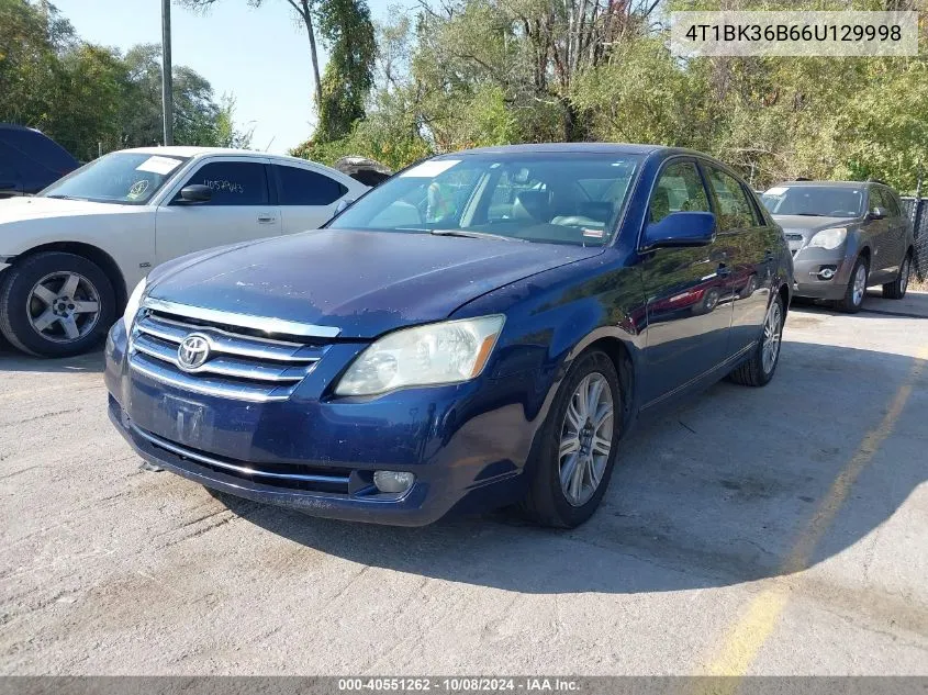 2006 Toyota Avalon Limited VIN: 4T1BK36B66U129998 Lot: 40551262