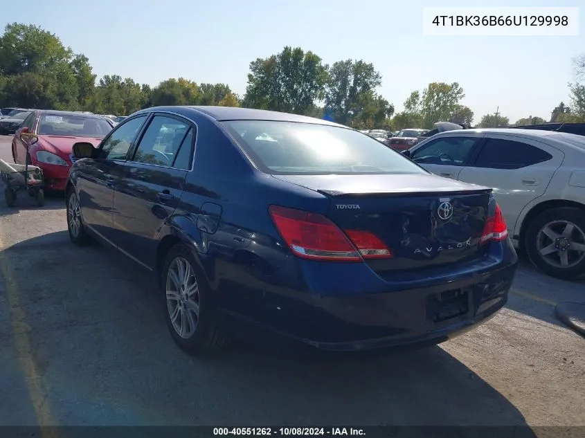 2006 Toyota Avalon Limited VIN: 4T1BK36B66U129998 Lot: 40551262