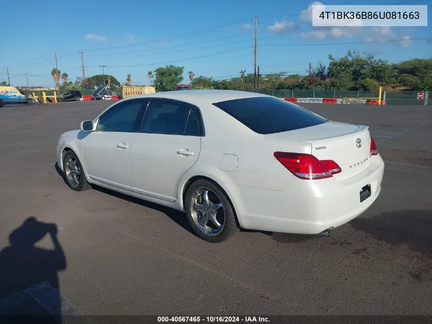 4T1BK36B86U081663 2006 Toyota Avalon Xl