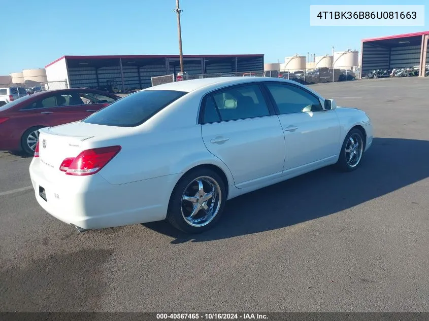 4T1BK36B86U081663 2006 Toyota Avalon Xl