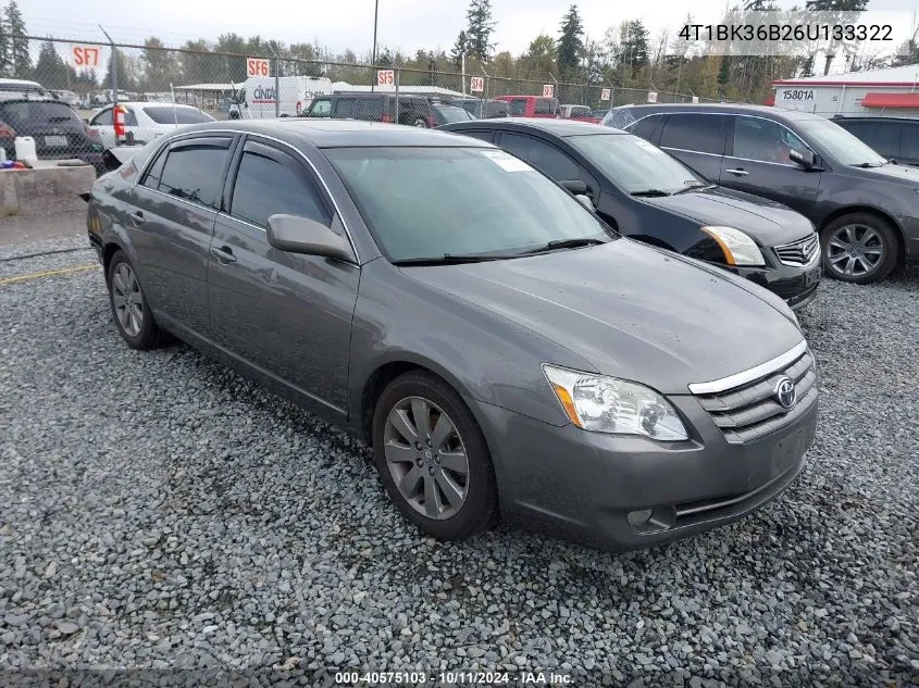 2006 Toyota Avalon Xl/Touring/Xls/Limited VIN: 4T1BK36B26U133322 Lot: 40575103