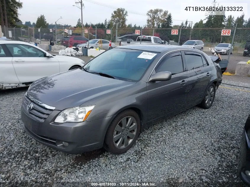 2006 Toyota Avalon Xl/Touring/Xls/Limited VIN: 4T1BK36B26U133322 Lot: 40575103