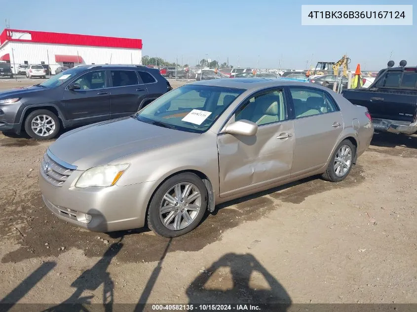 2006 Toyota Avalon Limited VIN: 4T1BK36B36U167124 Lot: 40582135