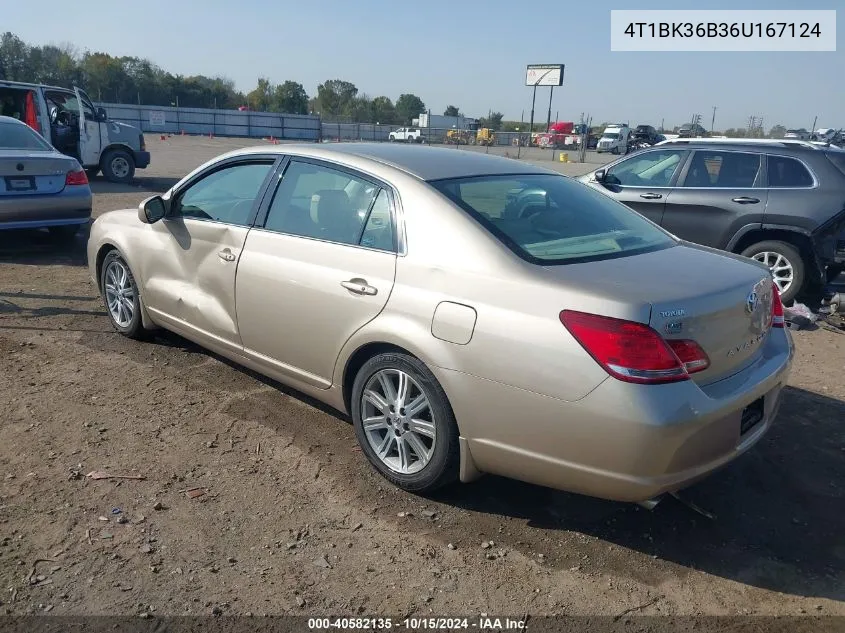 2006 Toyota Avalon Limited VIN: 4T1BK36B36U167124 Lot: 40582135