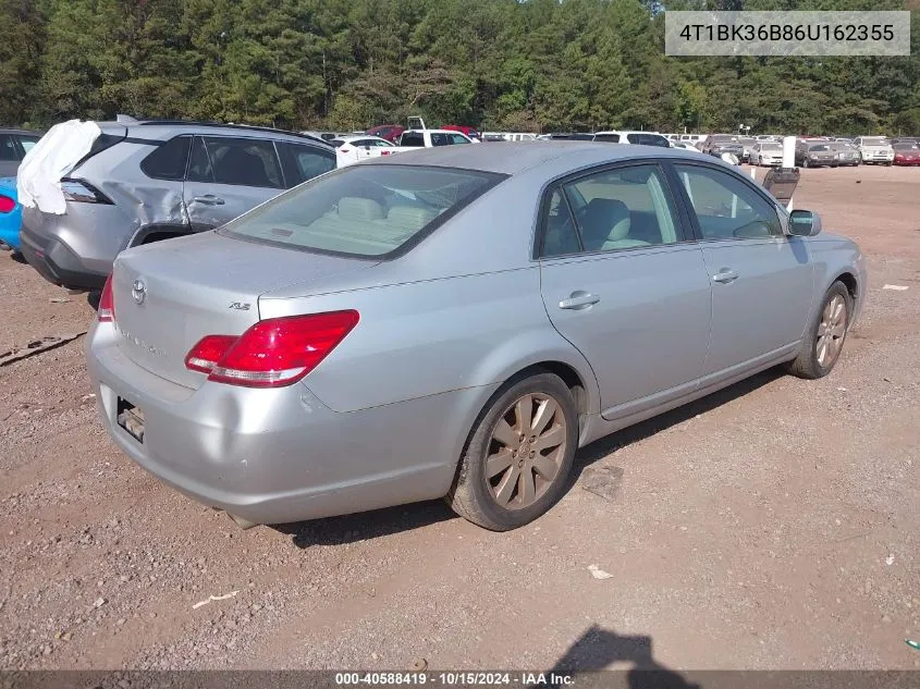 2006 Toyota Avalon Xl/Xls/Touring/Limited VIN: 4T1BK36B86U162355 Lot: 40588419