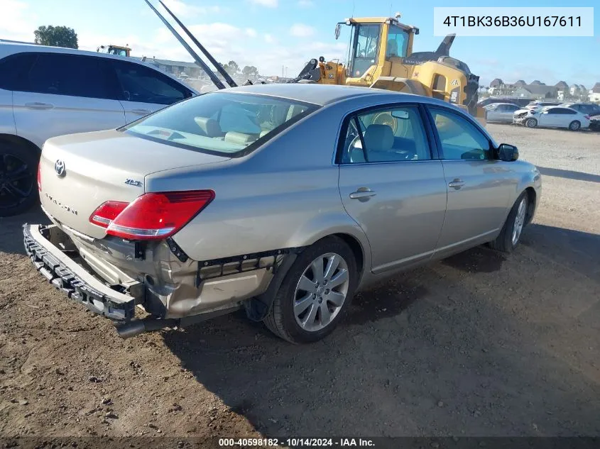 2006 Toyota Avalon Xls VIN: 4T1BK36B36U167611 Lot: 40598182