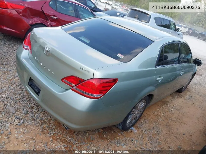 2006 Toyota Avalon Limited VIN: 4T1BK36B66U090376 Lot: 40600618