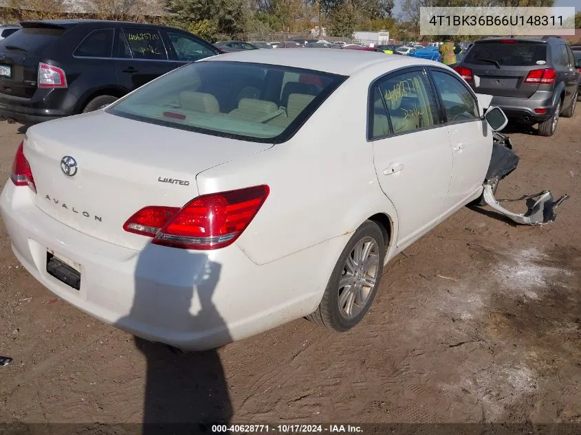 2006 Toyota Avalon Limited VIN: 4T1BK36B66U148311 Lot: 40628771