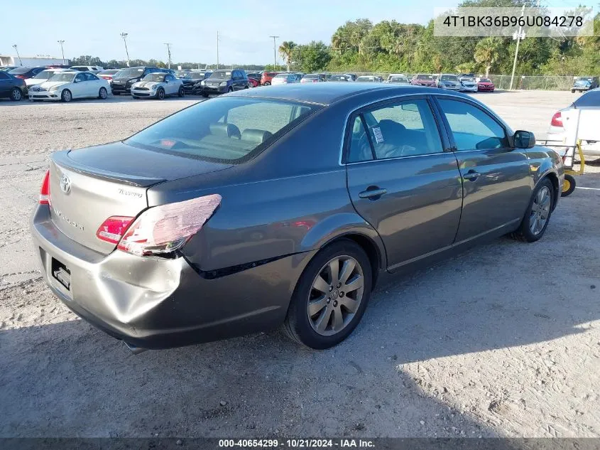 2006 Toyota Avalon Touring VIN: 4T1BK36B96U084278 Lot: 40654299