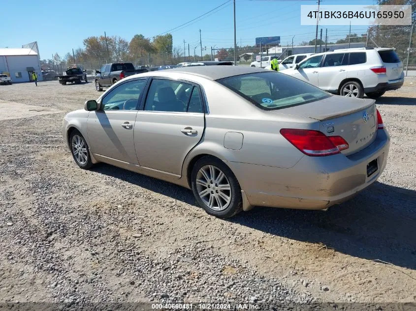 2006 Toyota Avalon Limited VIN: 4T1BK36B46U165950 Lot: 40660481