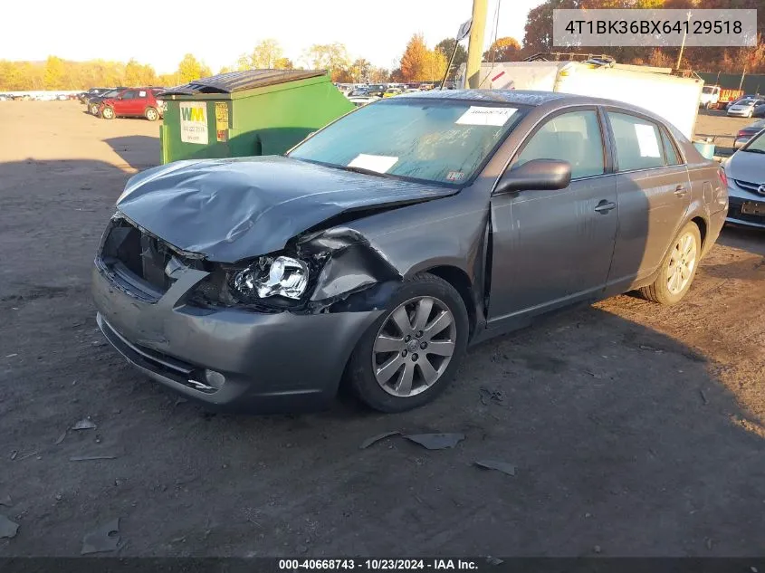 2006 Toyota Avalon Limited/Touring/Xl/Xls VIN: 4T1BK36BX64129518 Lot: 40668743