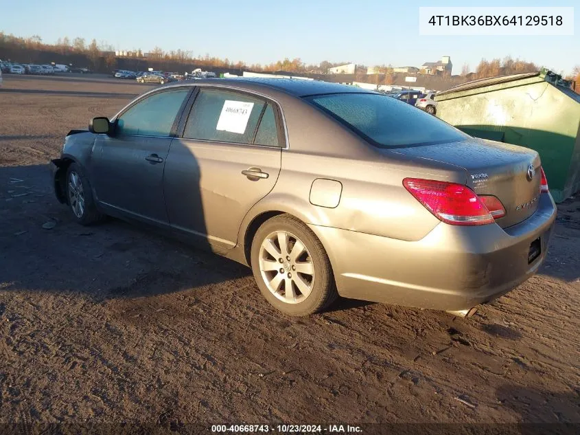 2006 Toyota Avalon Limited/Touring/Xl/Xls VIN: 4T1BK36BX64129518 Lot: 40668743