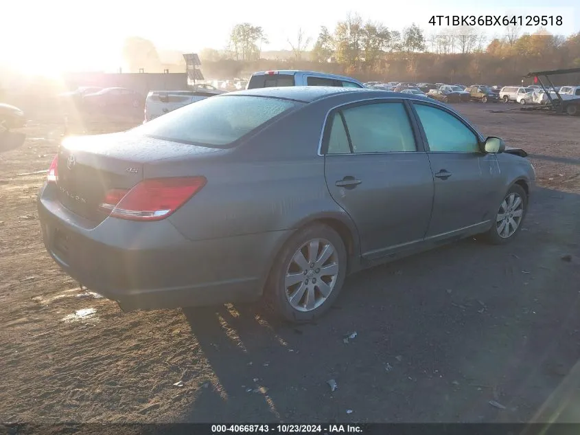 2006 Toyota Avalon Limited/Touring/Xl/Xls VIN: 4T1BK36BX64129518 Lot: 40668743