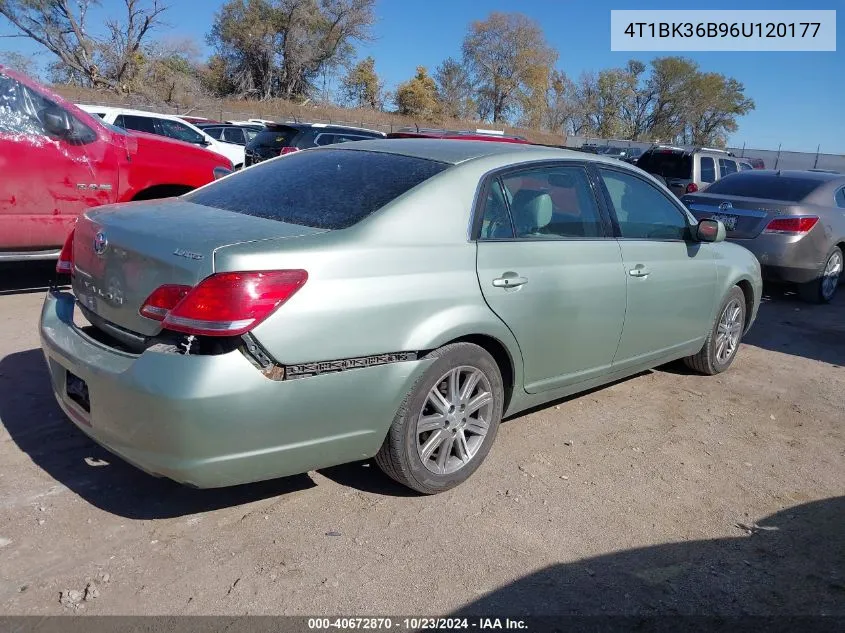 2006 Toyota Avalon Limited VIN: 4T1BK36B96U120177 Lot: 40672870