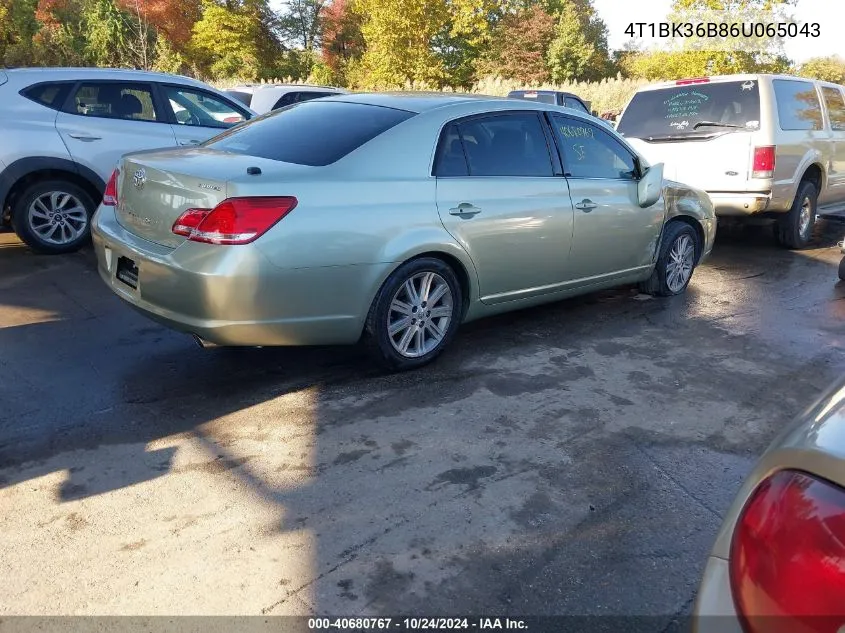 2006 Toyota Avalon Xl/Xls/Touring/Limited VIN: 4T1BK36B86U065043 Lot: 40680767