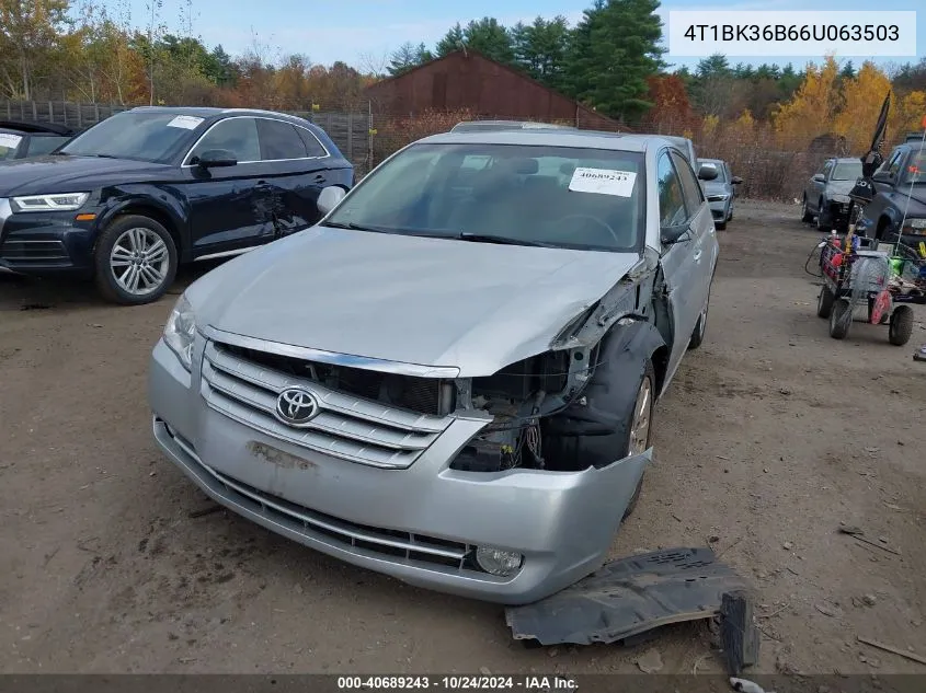 2006 Toyota Avalon Xls VIN: 4T1BK36B66U063503 Lot: 40689243