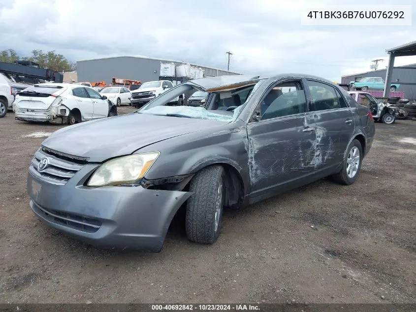 2006 Toyota Avalon Xl VIN: 4T1BK36B76U076292 Lot: 40692842