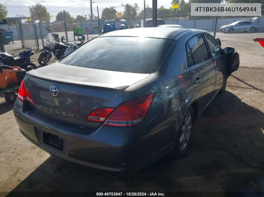 2006 Toyota Avalon Xl VIN: 4T1BK36B46U164944 Lot: 40703547