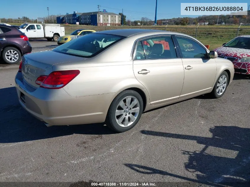 2006 Toyota Avalon Xls VIN: 4T1BK36B26U088804 Lot: 40718388