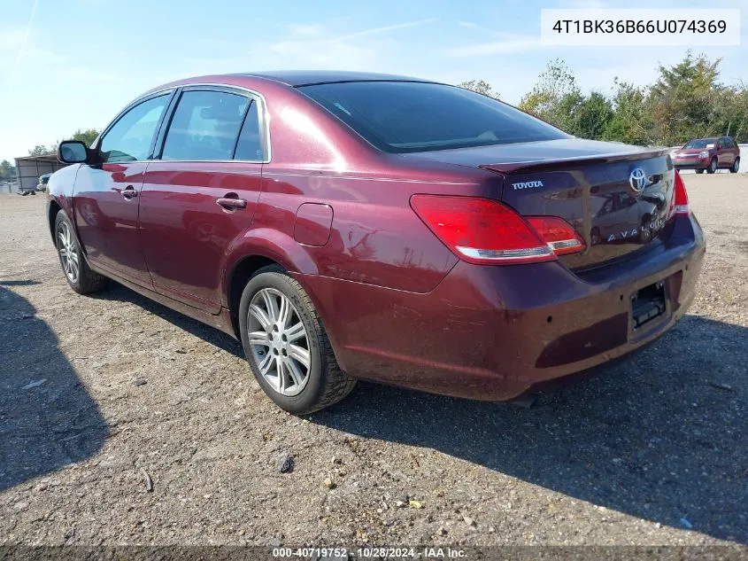 2006 Toyota Avalon Limited VIN: 4T1BK36B66U074369 Lot: 40719752