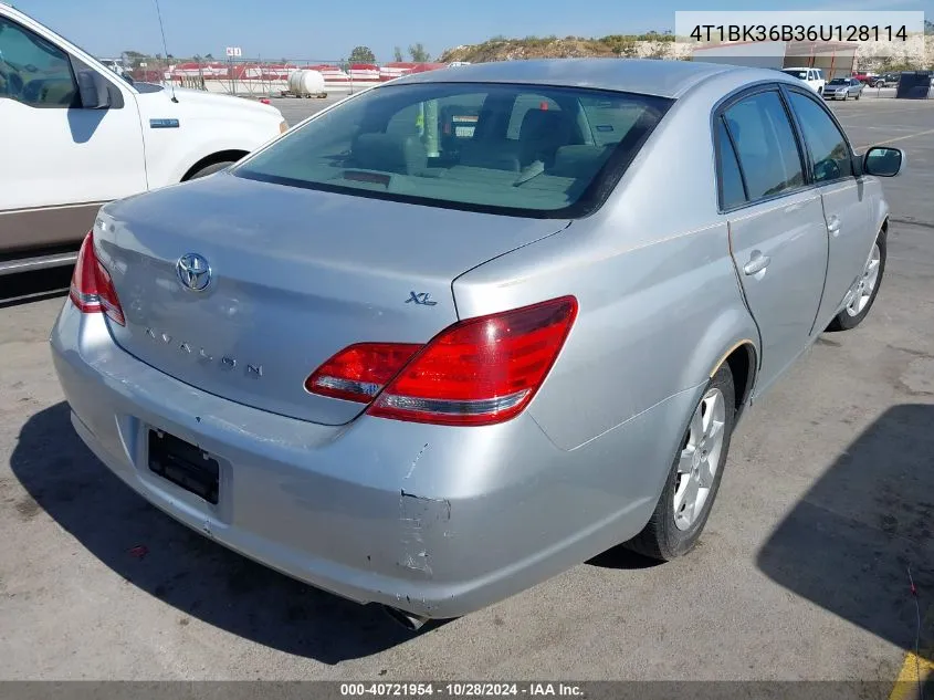 2006 Toyota Avalon Xl VIN: 4T1BK36B36U128114 Lot: 40721954